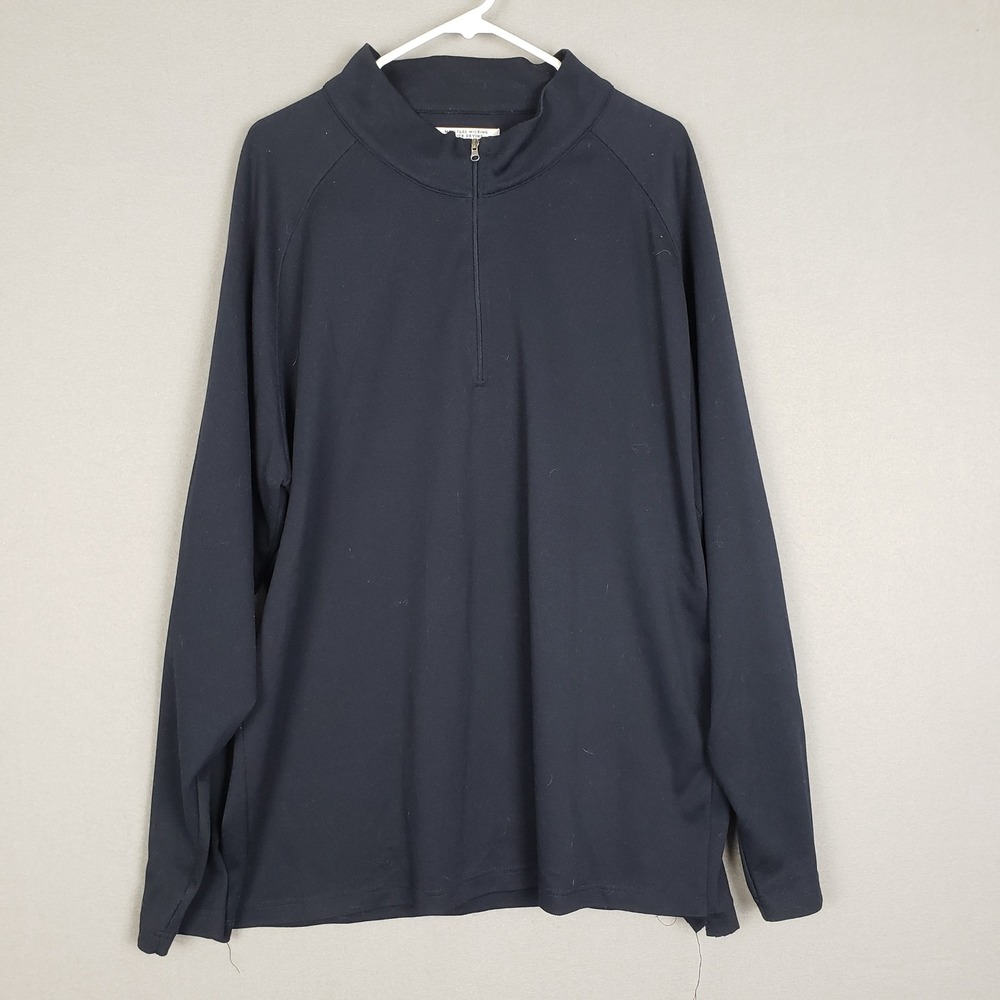 Tri Mountain‎ 3XL 1/2 Zip Base Layer Blue Quick Dry Breathable Outdoor Camp Hike